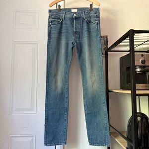 MOTHER men’s blue cotton hit & run the‎ neat slim leg jeans